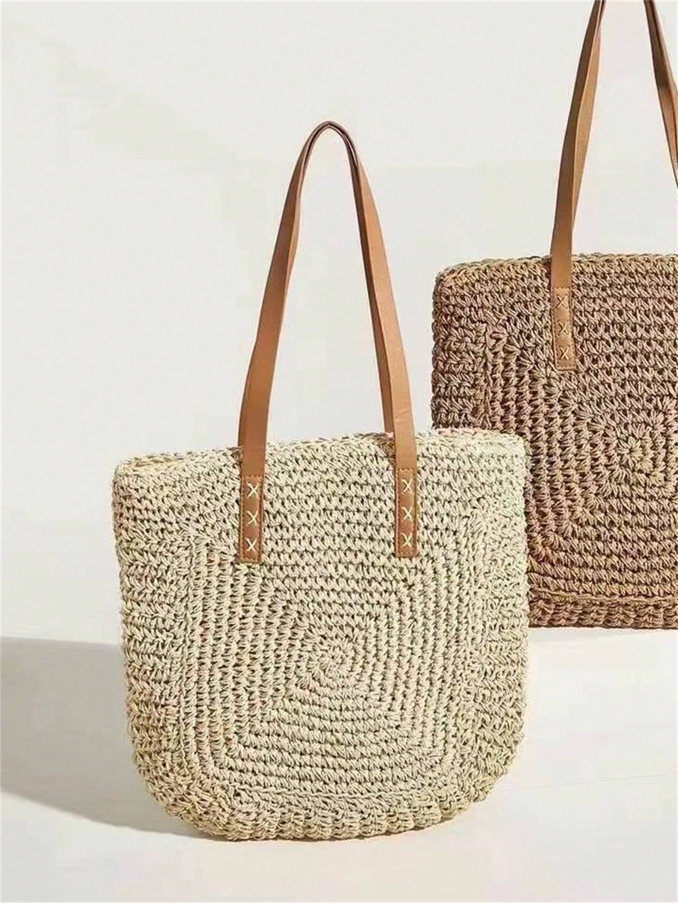 Bolsa Feminina Tote Palha de Praia