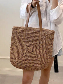 Bolsa Feminina Tote Palha de Praia