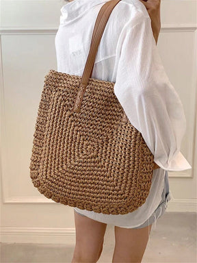 Bolsa Feminina Tote Palha de Praia